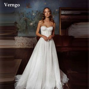 Vestidos sexy urbanos Verngo Glitter Una línea Vestido de novia 2024 Correas espaguetis Corsé Novia Nupcial Nuevo Robe de mariage Tallas grandes yq240329