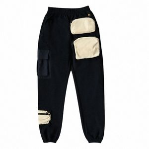 Urban Streetwear Cactus Jack Cargo Joggers Pantalon Harajuku Hip Hop Multi-poches Lâche Casual Cargo Pantalons de survêtement Hommes Baggy b7aq #