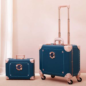 Urecity Portable Broderie Cabine Valise Avec Muet Spinner Roue Dur Shell Léger Mignon Bagages Ensembles Pour Femmes Et Fille