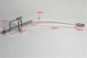 Urethrale Sound Toy Penis / Katheter Plug Verwijderbare Dual Functie Rvs Snap Ring achter Mannelijke Sound Dilator Sex Product Gratis verzending