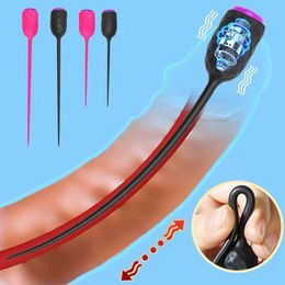 Cathéter de vibrateur urétral jouet sexy pour hommes de pénis de pénis gode dilatateur masseur stimulateur oculaire de cheval masturbateur adulte 10 fréquence