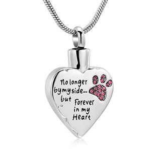 Urne collier pierre de naissance cendres crémation souvenir-plus à mes côtés pour toujours dans mon coeur-chien chat animal patte Style pendentifs