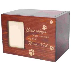 Urnen Dierendoos Urn Urnen Hond Crematie Aandenken Gedenkteken Houten Foto As Honden Geheugen Kat Hout Katten Begrafenisbeen Kist Geschenken of Frame