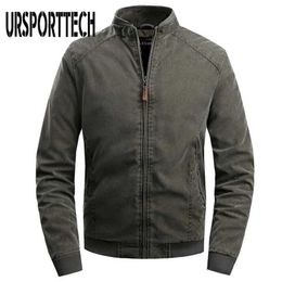 Ursporttech chaqueta casual hombres otoño invierno ejército chaquetas militares s abrigos ropa exterior ropa algodón parka cortavientos 3xl 211126