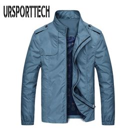 Ursporttech Vestes pour hommes Printemps Automne Slim Fit Solid Mens Bomber Jacket Mâle Casual Pardessus Mode Baseball Top 211214