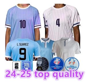 Uruguay 2024 Copa America Cup Soccer Jersey Camisetas Kit enfants 25 National 24 25 Maillot de football à domicile 100e anniversaire spécial en interne VALVERDE SUAREZ CAVANI89