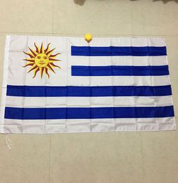 Drapeau Uruguay 3x5ft 150x90cm Polyester Printing intérieur extérieur suspendu vendant un drapeau national avec des œillets en laiton shippin4832294