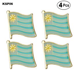 Uruguay Flag Pin Lapel Pin Badge Brooch Icons 4PC