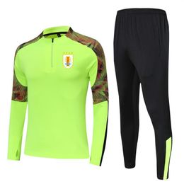 Équipe nationale de football de l'Uruguay Taille des enfants 4XS à 2Xl Survêtements de course Ensembles Hommes Costumes d'extérieur Accueil Kits Vestes Pantalon Sportswear Hi2405