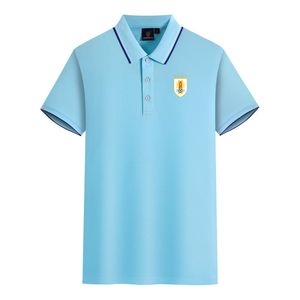 Polos nationaux d'Uruguay pour hommes et femmes, T-shirt de sport respirant à manches courtes en coton mercerisé avec revers, LOGO personnalisable