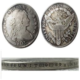 ONS 1803 Gedrapeerde Buste Dollar Heraldische Adelaar Verzilverd Kopie Munten metalen ambachtelijke sterft productie fabriek 342B