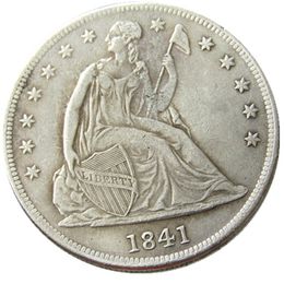 Amerikaanse 1841 zittende Liberty Dollar verzilverde muntkopie