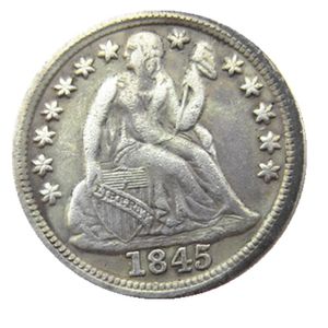 US 1845 P/S Liberty Seated Dime verzilverde kopiemunten