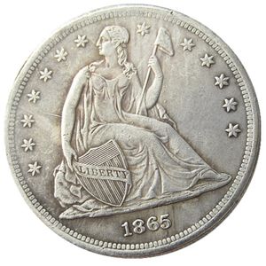 Amerikaanse 1865 zittende Liberty Dollar verzilverde muntkopie