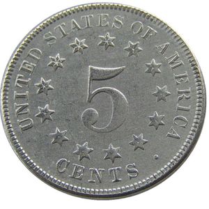 Bouclier en Nickel US 1866 – 1870, copie de cinq Cents, pièce de monnaie décorative, accessoires de décoration pour la maison, 346t