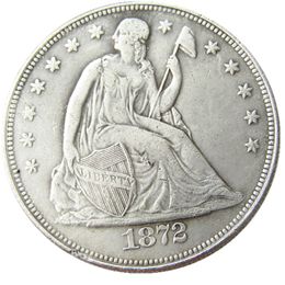 US 1872 P/CC/S zittende Liberty Dollar verzilverde muntkopie