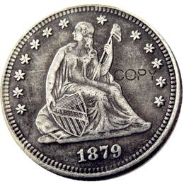 US 1845-1890 assis liberté flèche Quater Dollar artisanat argent plaqué copie pièces métal meurt fabrication usine prix