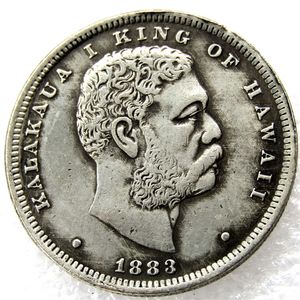 US 1883 1/2D Hawaii conmemorativo medio dólar plateado artesanía copia moneda metal muere fabricación precio de fábrica