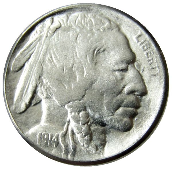 Monedas de copia de cinco centavos de níquel de búfalo de EE. UU. 1914 P/D/S (sobre suelo elevado)