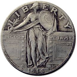 Moeda de um quarto de dólar dos EUA 1916 Liberty banhada a prata cópia