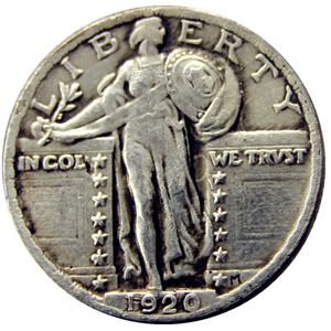 US 1920 P/S Standing Liberty Quarter Dollars Pièce de monnaie plaquée argent