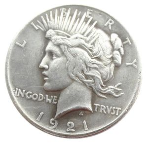 US 1921 Peace Dollar ambachtelijke verzilverde kopie munten metalen sterft productiefabriek 263M