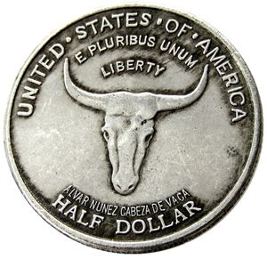 US 1935 Oude Spaans Trail herdenkingshelft half dollar verzilverde kopie COIN