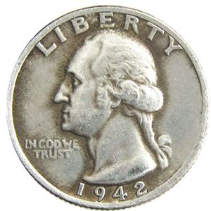 US 1942 P/D/S Washington Quarter Dollars Silver Plated Copy Coin