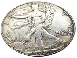 US 1942PSD Walking Liberty Half Dollar ambacht verzilverde kopie Coin Brass ornamenten Home Decoratie Accessoires7435483