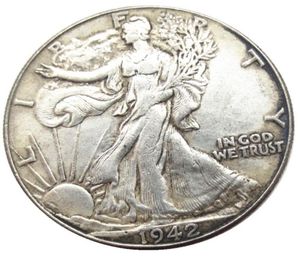 US 1942PSD Walking Liberty Half Dollar Craft Silver Pared Cople Coin Coin Ornements Accessoires de décoration de la maison4747017