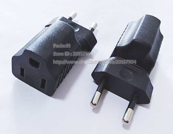 Adaptateur d'alimentation de voyage femelle européen mâle vers Nema 5-15R USA 3Pin / 10 pièces