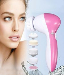 États-Unis 5 en 1 lavage électrique Machine à visage Pores Pores Nettoyant Corps Nettoyage Masage Mini Skin Beauty Massager Brush9839848