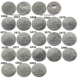EE. UU. Un conjunto de 1866 -1883 20 piezas cinco centavos monedas de copia de níquel Medel promoción artesanal fábrica barata bonitos accesorios para el hogar 231n