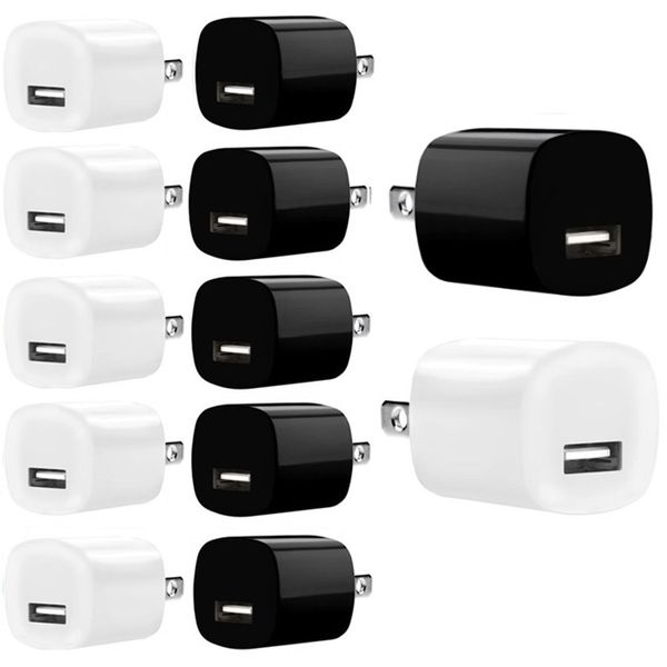 US Ac Home Travel USb Cargador de pared 5V 1A Adaptador de corriente Cargadores USB para iPhone 15 12 13 14 Samsung Galaxy S6 S7 S20 S22 Enchufe para teléfono Reproductor de mp3