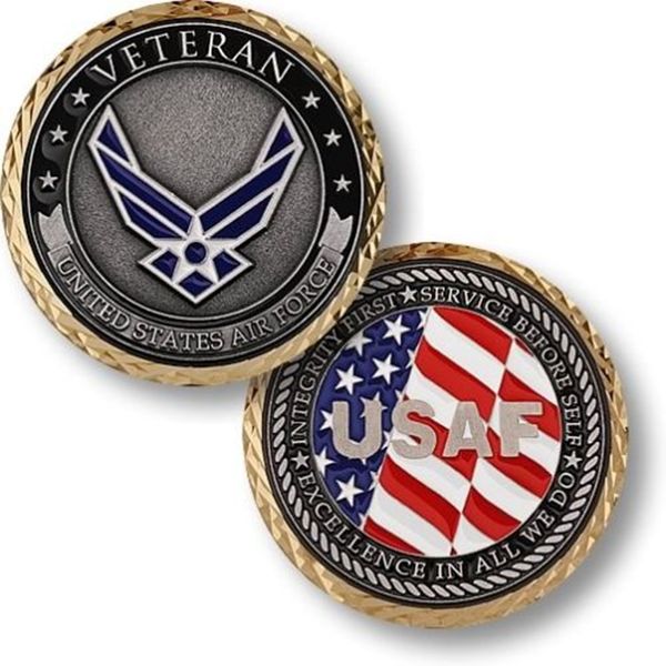 Médaille d'honneur des vétérans de l'US Air Force Challenge Coin Military Coin Medallion Gift