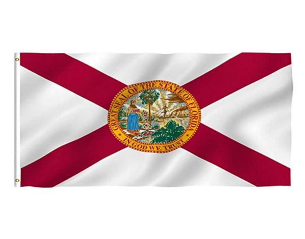 Drapeaux de l'état de Floride des états-unis, en Polyester 100D, de haute qualité, avec deux œillets en laiton, 3039x5039 pieds, 7886721