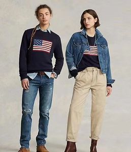 Amerikaanse Amerikaanse vlag Premium kwaliteit gebreide herentrui - Herfst Winter Modieus Retro Comfortabele 100% katoenen trui voor heren en dames