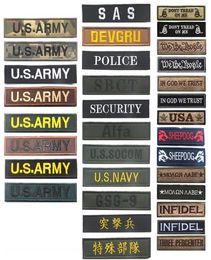 US Army Armband Stickers Tactische Leger Patch Outdoor Klittenband Geborduurde Badges Stof Politie Beveiliging8330365