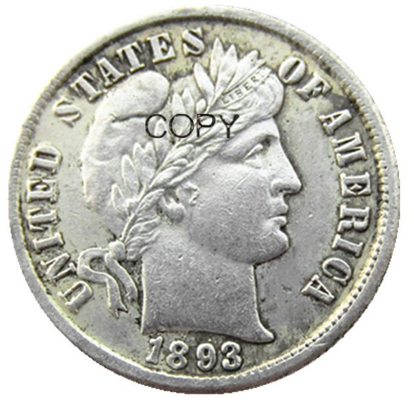 US Barber Dime 1893 P/S/O artesanía chapada en plata copia monedas metal muere precio de fábrica de fabricación