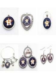 US Baseball Team Houston Dangle Charm Diy ketting oorbellen Bracelet Bakkels knoppen Sportsjuwelen Accessories239u6141799