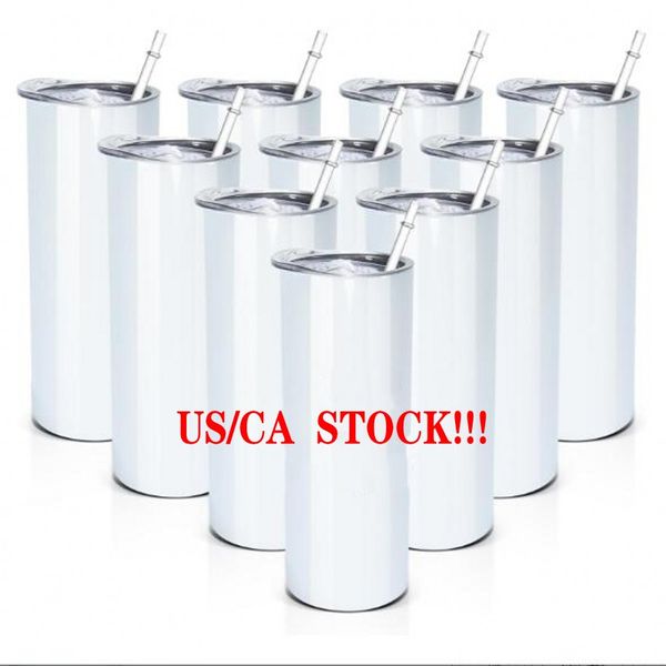 US/CA Stock 20oz Sublimation Gobelets Tasses En Acier Inoxydable Isolé Double Paroi Thermos Bouteilles D'eau 25pcs / Carton Livraison Rapide Meilleure qualité