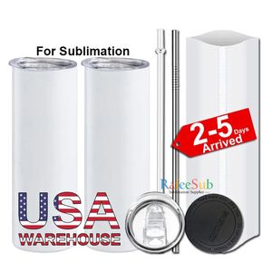 US CA Entrepôt 20oz sublimation vide en acier inoxydable bricolage tasses coniques sous vide isolés 600 ml Tasses de café de gobelet 2-5 Livraison 4.23