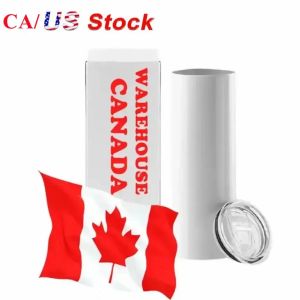 US CA Warehouse 20oz Sublimatie rechte lege tumblers roestvrijstalen spaties geïsoleerd tumbler Water Cups nieuw