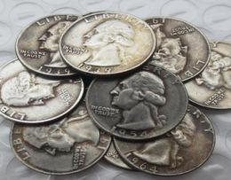 US Coins Un ensemble de 19321964PSD 14pcs Craft Washington Quarter Dollar Copie décorer Coin3308185