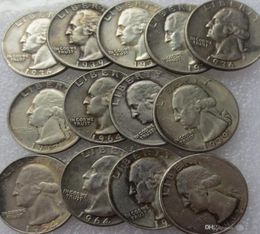 Amerikaanse Munten Een Set Of19321964PSD 14 Stuks Washington Kwart Dollar Kopie Versieren Coin9985416