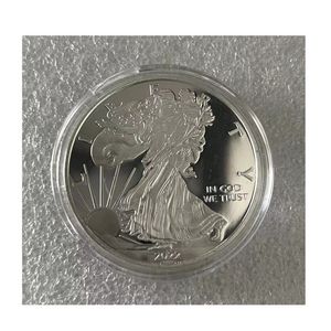 Amerikaanse munten Lucky Standue of Liberty Coins American Eagle Gift Commemorative Medal Silver Gold Coin Crafts Collectibles.CX