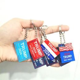 Amerikaanse verkiezing 2024 Hanger Home Decor Trump Campaign Slogan Plastic Keychain FY8682 0414