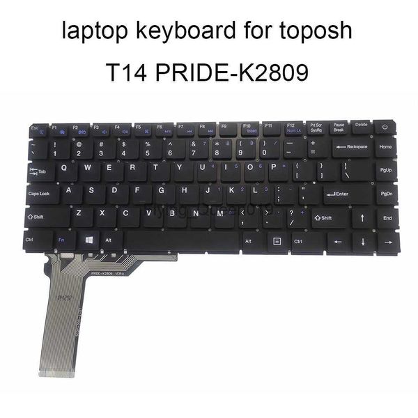 Teclados en inglés de EE. UU. para Toposh T14 PRIDE-K2809 SCDY-300-2-07 MB30011008 YXT-NB93-154 MB3008011 teclado de repuesto para ordenador portátil HKD230812