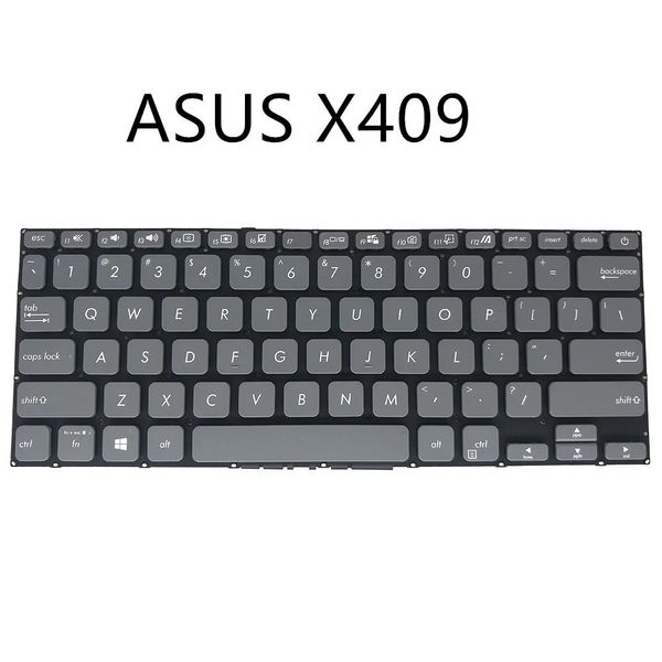 EE. UU. Teclado portátil en inglés para ASUS Vivobook 14 X409 X409FA X409FB X409DA X409BA QWERTY NOTOBOOK PC Tecillos 0knb02106us00 240418