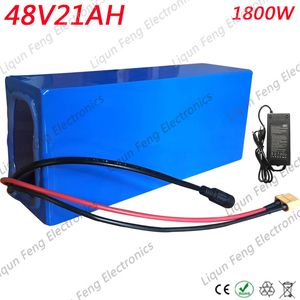 US EU Free Duty Haute puissance 1800W 48V 20AH Batterie de vélo électrique 48V 20AH Batterie de vélo électrique Batterie au lithium 48 volts avec chargeur 50A BMS 2A